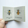 Tiny Book Of Bees Handmade Mini Nature Book, thumbnail 5 of 6