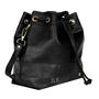 Personalised Black Leather Bucket Bag Handbag, thumbnail 3 of 9