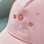 Personalised Bumblebee Baseball Cap In Pink, thumbnail 2 of 4