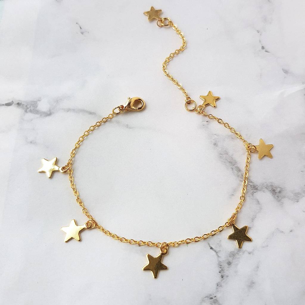 Dainty Gold Stars Bracelet By Misskukie