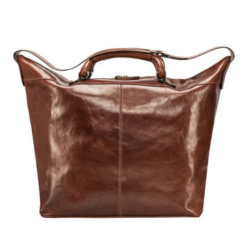 Personalised Large Leather Luggage Bag 'Fabrizio', 5 of 12