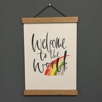 Welcome To The World Brush Lettered Print, 3 of 5