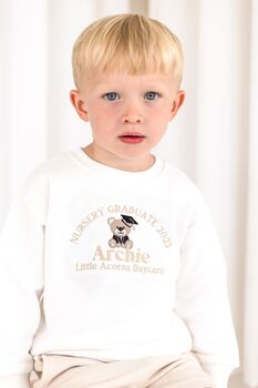Nursery Graduation Personalised Embroidered Bear Sweatshirt Jumper, 3 of 9