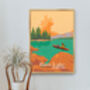 Bass Lake USA Travel Poster Art Print, thumbnail 5 of 8