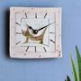 Ceramic Wall Clock Brown Dog, thumbnail 1 of 7