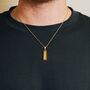 Gold Plated Monolith Pendant Necklace For Men, thumbnail 1 of 11