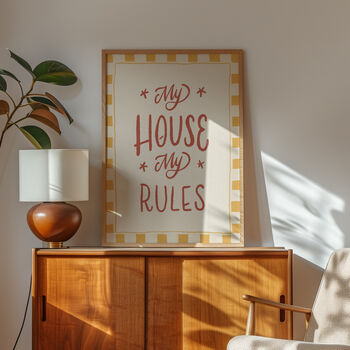 My House, My Rules Print, Living Room Print, 6 of 10