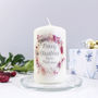 Personalised Wreath Christmas Candle, thumbnail 1 of 6