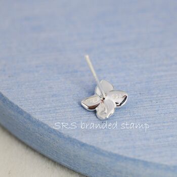 Dainty Flower Stud Earrings In Sterling Silver, 5 of 11