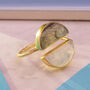 Adjustable Gold Plated Labradorite And Moonstone Ring, thumbnail 5 of 12