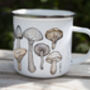 Wild Mushroom Enamel Camping Mug, thumbnail 4 of 6