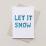 Let It Snow Watercolour Christmas Card, thumbnail 2 of 2