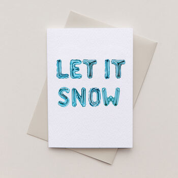 Let It Snow Watercolour Christmas Card, 2 of 2