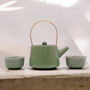 Jade Herbal Tea Set With Teapot And Two Tea Cups, thumbnail 1 of 4