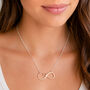 Infinity Necklace Bronze Anniversary Eight Years Gift For Her, thumbnail 1 of 5