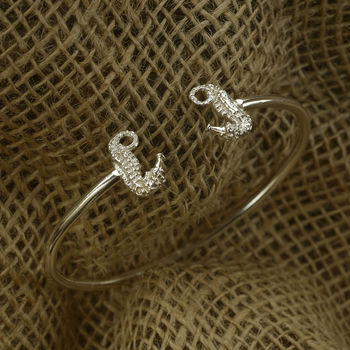 Seahorse Bangle In Sterling Silver, 2 of 3