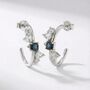 Silver Topaz Gemstone Zaria Earrings, thumbnail 1 of 5