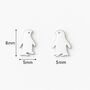 Merry Little Christmas Sterling Silver Penguin Earrings, thumbnail 3 of 6