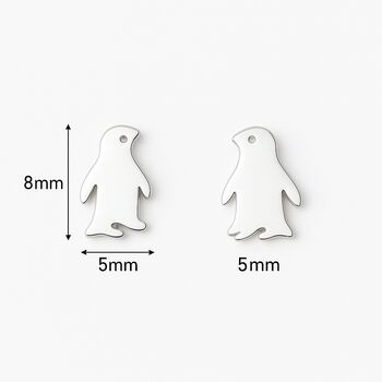 Merry Little Christmas Sterling Silver Penguin Earrings, 3 of 6