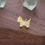 Terrier Dog Stud Earrings In Sterling Silver, thumbnail 1 of 9