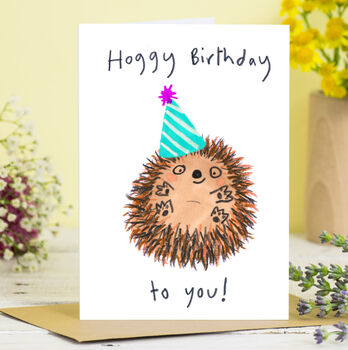 Hedgehog Birthday Card By Jo Clark Design | notonthehighstreet.com