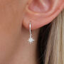 Gold Or Silver Eid Star And Moon Hoop Earrings, thumbnail 3 of 9