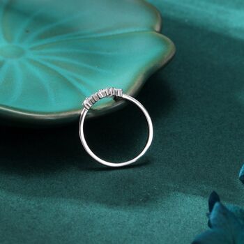 Hydrangea Bouquet Cz Flower Ring In Sterling Silver, 5 of 12