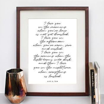 Personalised Your Own Song Lyrics Quote Print, 4 of 4
