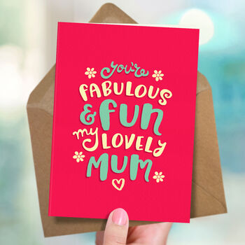 Fabulous And Fun Card For Mum, 2 of 3