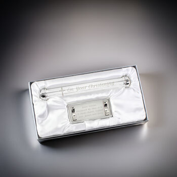 Personalised Christening Cross Silver Plated Holder, 5 of 5