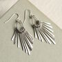 Art Deco Silver Chandelier Fringe Earrings, thumbnail 1 of 6