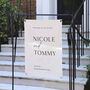 Personalised Black And White Welcome Wedding Fabric Wall Hanging, thumbnail 1 of 2