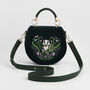 Badger Embroidered Green Top Handle Saddle Bag, thumbnail 4 of 8