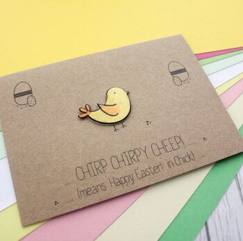 Happy Easter Card With Cute Chick, Chirp, 4 of 6