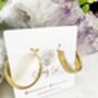 Mina 18k Gold Plated Waterproof Earrings, thumbnail 1 of 5