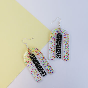 Colourful Acrylic Statement Earrings, 8 of 12