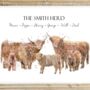 Personalised Highland Cow Family Print, thumbnail 2 of 3