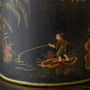 Japanese Black Hand Painted Metal Table Lamp Base, thumbnail 9 of 10