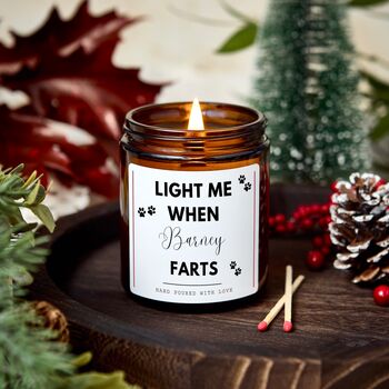 Light Me When Dog Farts Funny Christmas Candle For Dog Mum, Dog Dad, 6 of 7