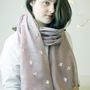 Personalised Rose Gold Bee Print Scarf, thumbnail 2 of 9