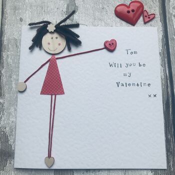 Personalised Dollie Valentine Card, 2 of 2