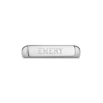 Contemporary Bar Signet Ring 925 Solid Silver, 5 of 6