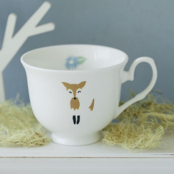 Mr Fox Personalised Hand Decorated China Mugs And Cups, 3 of 4