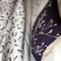 Indigo Berry Cyanotype Linen Cotton Cushion, thumbnail 5 of 5