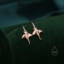 Sterling Silver Manta Ray Fish Drop Hook Earrings, thumbnail 6 of 10