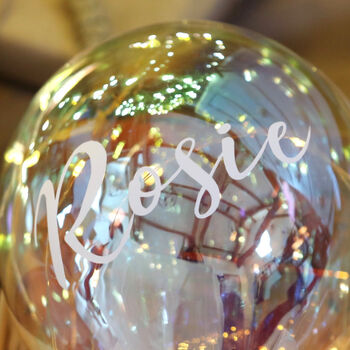 Personalised Iridescent LED Hanging Balloon Light, 2 of 4