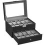 Two Tier Watch Box Watches Display Case Organiser Unit, thumbnail 8 of 12