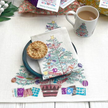 'Oh Christmas Tree' Linen Placemats, 3 of 4