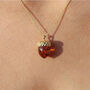 18ct Gold Plated Baltic Amber Acorn Necklace, thumbnail 3 of 12