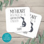 Personalised My Heart Belongs To A Greyhound Coasters, thumbnail 1 of 5